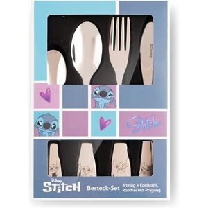 p:os Stitch 4-częściowy zestaw sztućców dla dzieci – stal nierdzewna, nadaje się do mycia w zmywarce, w opakowaniu prezentowym – nóż, widelec, 2 łyżki – sztućce dla dzieci, sztućce do nauki jedzenia dla p:os Stitch 4-częściowy zestaw sztućców dla dzieci – stal nierdzewna, nadaje się do mycia w zmywarce, w opakowaniu prezentowym – nóż, widelec, 2 łyżki – sztućce dla dzieci, sztućce do nauki jedzenia dla