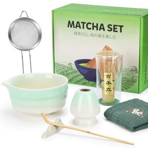 Alyvisun Matcha Zestaw, 7 Sztuk Matcha Zestaw z Matcha Whisk, Kubek Do Herbaty i łyżeczka Do Herbaty, łyżka Matcha, Zestaw Matcha Whisk dla Miłośników Matcha Robienia Śniadania, Latte Alyvisun Matcha Zestaw, 7 Sztuk Matcha Zestaw z Matcha Whisk, Kubek Do Herbaty i łyżeczka Do Herbaty, łyżka Matcha, Zestaw Matcha Whisk dla Miłośników Matcha Robienia Śniadania, Latte