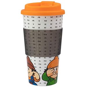 p:os 31731 kubek do kawy na wynos, wzór Mainzelmännchen 17,5 cm wysokości, pojemność ok. 500 ml, z banderolą TPR, kolorowy p:os 31731 kubek do kawy na wynos, wzór Mainzelmännchen 17,5 cm wysokości, pojemność ok. 500 ml, z banderolą TPR, kolorowy