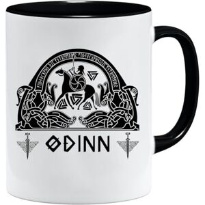 Jungle Mug Kubek z motywem wikingów w stylu nordyckim, pomysł na prezent dla starego mężczyzny, taty, dziadka, filiżanka do kawy, motyw wikingów, kufel do piwa młot Thora (VIKING019) Jungle Mug Kubek z motywem wikingów w stylu nordyckim, pomysł na prezent dla starego mężczyzny, taty, dziadka, filiżanka do kawy, motyw wikingów, kufel do piwa młot Thora (VIKING019)