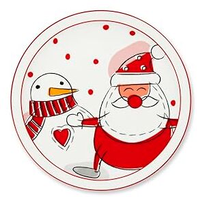 Excelsa Snowman talerze Panettone lub Pizza, 6-częściowy zestaw, 30 cm, porcelana, dekoracja bożonarodzeniowa Excelsa Snowman talerze Panettone lub Pizza, 6-częściowy zestaw, 30 cm, porcelana, dekoracja bożonarodzeniowa