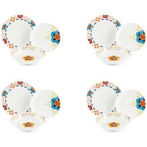 Excelsa Tex Mex serwis obiadowy, 12-częściowy, porcelana, zestaw 4 osób, wielokolorowy Excelsa Tex Mex serwis obiadowy, 12-częściowy, porcelana, zestaw 4 osób, wielokolorowy