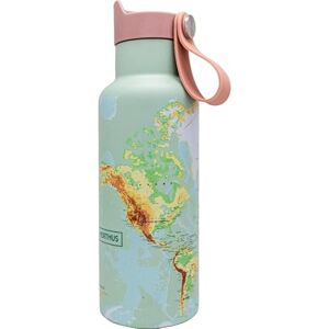 NERTHUS FIH 1333 butelka sportowa dwuścienna 500 ml click drink mapa stal nierdzewna idealna do sportu siłowni i na plażę NERTHUS FIH 1333 butelka sportowa dwuścienna 500 ml click drink mapa stal nierdzewna idealna do sportu siłowni i na plażę