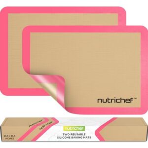 Nutrichef Silikonowe Maty Do Piekarnika 2 Maty Do Pieczenia Z Powłoką Nieprzywierającą, Z Silikonu Wysokiej Jakości Idealne Do Połowy Blach 16.5 x 11.6 IN Odporne Na Temperaturę Do 480°F Można Nutrichef Silikonowe Maty Do Piekarnika 2 Maty Do Pieczenia Z Powłoką Nieprzywierającą, Z Silikonu Wysokiej Jakości Idealne Do Połowy Blach 16.5 x 11.6 IN Odporne Na Temperaturę Do 480°F Można