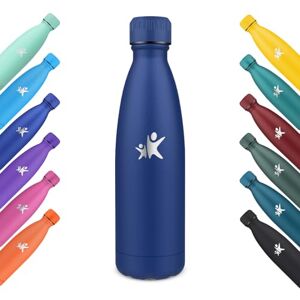 KollyKolla Termos 500 ml, Butelka ze stali nierdzewnej dla dzieci, Termos bez BPA, Szczelna butelka z izolacją, Butelka ze stali nierdzewnej na fitness, do szkoły, na zewnątrz Granatowy KollyKolla Termos 500 ml, Butelka ze stali nierdzewnej dla dzieci, Termos bez BPA, Szczelna butelka z izolacją, Butelka ze stali nierdzewnej na fitness, do szkoły, na zewnątrz Granatowy