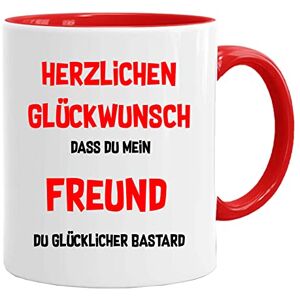Acen Merchandise Filiżanka z sentencją Herzlichen Glückwunsch, dass du mein Freund kubek/mug jako zabawny prezent/zabawny i oryginalny prezent/filiżanka do kawy do herbaty w zestawie pudełko na prezent Acen Merchandise Filiżanka z sentencją Herzlichen Glückwunsch, dass du mein Freund kubek/mug jako zabawny prezent/zabawny i oryginalny prezent/filiżanka do kawy do herbaty w zestawie pudełko na prezent