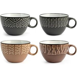 H&H 6 filiżanek etnicznych Jumbo w różnych stoneware cc460 H&H 6 filiżanek etnicznych Jumbo w różnych stoneware cc460