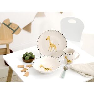 Creatable , 25051, seria Safari, 3-częściowy zestaw naczyń dla 1 osoby, serwis dziecięcy z kamionki, nadaje się do mycia w zmywarce i używania w kuchence mikrofalowej, wysokiej jakości produkcja Creatable , 25051, seria Safari, 3-częściowy zestaw naczyń dla 1 osoby, serwis dziecięcy z kamionki, nadaje się do mycia w zmywarce i używania w kuchence mikrofalowej, wysokiej jakości produkcja