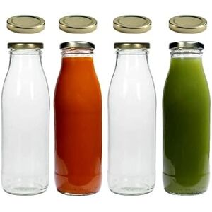 mikken 4 szklane butelki 500 ml z 8 pokrywkami, w zestawie etykiety mikken 4 szklane butelki 500 ml z 8 pokrywkami, w zestawie etykiety
