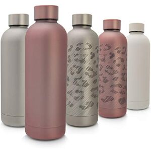 Edelstahl06 T&N Butelka do picia ze stali nierdzewnej Classique 500 ml różowe złoto Edelstahl06 T&N Butelka do picia ze stali nierdzewnej Classique 500 ml różowe złoto