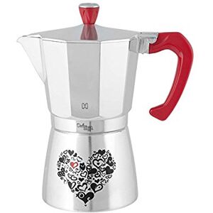 HABI kp2900 Dzbanek do kawy Dolce na 9 filiżanek, aluminium, czerwony/srebrny HABI kp2900 Dzbanek do kawy Dolce na 9 filiżanek, aluminium, czerwony/srebrny