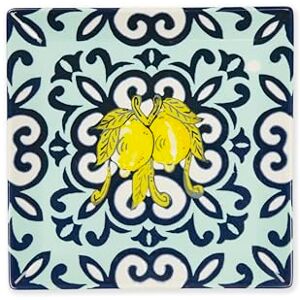 Excelsa Amalfi zestaw 6 talerzy ceramicznych z śródziemnomorskim dekoracyjnym wzorem, 18 x 18 cm Excelsa Amalfi zestaw 6 talerzy ceramicznych z śródziemnomorskim dekoracyjnym wzorem, 18 x 18 cm