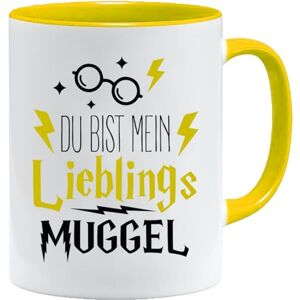 Jungle Mug Zabawny prezent kubek z sentencją Du bist mein lieblings Muggel pomysł na prezent kubek mugolski pomysł na prezent dla przyjaciela (żółty) Jungle Mug Zabawny prezent kubek z sentencją Du bist mein lieblings Muggel pomysł na prezent kubek mugolski pomysł na prezent dla przyjaciela (żółty)