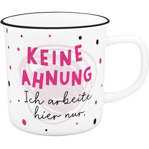 Sheepworld Kubek XL z sentencją "Keine Ahnung ulubiony kubek z porcelany, filiżanka z sentencją, 52 cl, z banderolą prezentową, prezent dla przyjaciela, dziewczyny, koleżanki 74840 Sheepworld Kubek XL z sentencją "Keine Ahnung ulubiony kubek z porcelany, filiżanka z sentencją, 52 cl, z banderolą prezentową, prezent dla przyjaciela, dziewczyny, koleżanki 74840