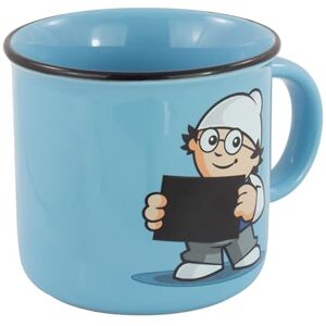 p:os 33825 Mainzelmannchen kubek z efektem zmiany koloru w kolorze niebieskim, kubek dziecięcy z porcelany, pojemność ok. 180 ml, do gorących i zimnych napojów p:os 33825 Mainzelmannchen kubek z efektem zmiany koloru w kolorze niebieskim, kubek dziecięcy z porcelany, pojemność ok. 180 ml, do gorących i zimnych napojów