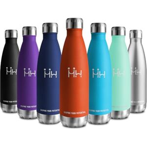 KollyKolla Butelka na napoje ze stali nierdzewnej, 500 ml, nie zawiera BPA, nadaje się do napojów gazowanych, metalowa butelka izolacyjna, termos z podwójnymi ściankami, na kemping, dla dzieci, fitness, do KollyKolla Butelka na napoje ze stali nierdzewnej, 500 ml, nie zawiera BPA, nadaje się do napojów gazowanych, metalowa butelka izolacyjna, termos z podwójnymi ściankami, na kemping, dla dzieci, fitness, do