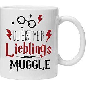 Acen Merchandise Filiżanka z sentencją "Du bist mein Lieblingings Muggle" filiżanka do kawy, filiżanka do herbaty, pomysł na prezent, zestaw upominkowy (biały) Acen Merchandise Filiżanka z sentencją "Du bist mein Lieblingings Muggle" filiżanka do kawy, filiżanka do herbaty, pomysł na prezent, zestaw upominkowy (biały)