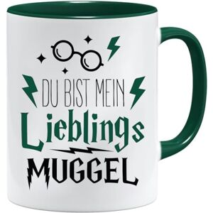 Jungle Mug Zabawny prezent kubek z sentencją Du bist mein lieblings Muggel pomysł na prezent kubek mugolski pomysł na prezent dla przyjaciela (ciemnozielony) Jungle Mug Zabawny prezent kubek z sentencją Du bist mein lieblings Muggel pomysł na prezent kubek mugolski pomysł na prezent dla przyjaciela (ciemnozielony)