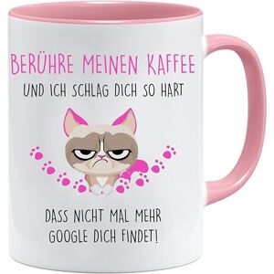 Jungle Mug Filiżanka z sentencją Dotknij mojej kawy i cię tak ciężko kubek do pracy kubek do pracy filiżanka koleżanka z pracy tass arbeit śmieszny (różowy) Jungle Mug Filiżanka z sentencją Dotknij mojej kawy i cię tak ciężko kubek do pracy kubek do pracy filiżanka koleżanka z pracy tass arbeit śmieszny (różowy)