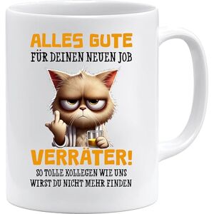 Jungle Mug Filiżanka koleżanka, kubek "Alles Gute für Neuen Job", zabawne kubki, prezent pożegnalny dla kolegów, prezent na pożegnanie, prezent na zmianę pracy, prezent dla kolegów z pracy (kolor biały) Jungle Mug Filiżanka koleżanka, kubek "Alles Gute für Neuen Job", zabawne kubki, prezent pożegnalny dla kolegów, prezent na pożegnanie, prezent na zmianę pracy, prezent dla kolegów z pracy (kolor biały)