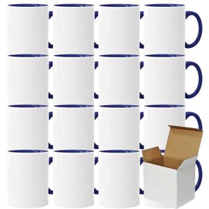 Acen Merchandise Filiżanki do sublimacji bez nadruku, klasa AAA pojedynczo lub w zestawie kubek fotograficzny do druku sublimacyjnego puste filiżanki do termosublimacji prasy termicznej (24 sztuki, niebieskie) Acen Merchandise Filiżanki do sublimacji bez nadruku, klasa AAA pojedynczo lub w zestawie kubek fotograficzny do druku sublimacyjnego puste filiżanki do termosublimacji prasy termicznej (24 sztuki, niebieskie)