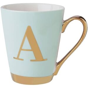 Premier Housewares Mimo Zielony Matowy Deco A Litera Monogram Kubek - Kubek Premier Housewares Mimo Zielony Matowy Deco A Litera Monogram Kubek - Kubek