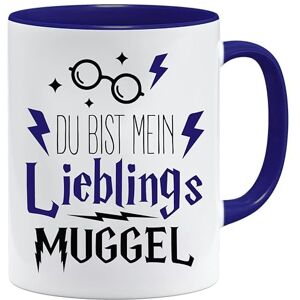 Jungle Mug Zabawny prezent kubek z sentencją Du bist mein lieblings Muggel pomysł na prezent kubek mugolski pomysł na prezent dla przyjaciela (ciemnoniebieski) Jungle Mug Zabawny prezent kubek z sentencją Du bist mein lieblings Muggel pomysł na prezent kubek mugolski pomysł na prezent dla przyjaciela (ciemnoniebieski)
