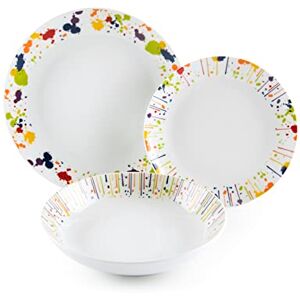 Zestaw naczyń Excelsa Dripping - Porcelana, 18 sztuk Zestaw naczyń Excelsa Dripping - Porcelana, 18 sztuk