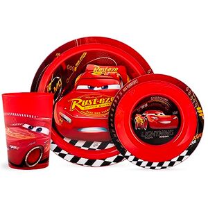 Lulabi Disney Cars Zestaw Naczyń dla Dzieci 3-częściowy, Talerz + Miseczka + Kubek, BPA Free, Do Zmywarki i Mikrofalówki, od 6 Miesięcy Lulabi Disney Cars Zestaw Naczyń dla Dzieci 3-częściowy, Talerz + Miseczka + Kubek, BPA Free, Do Zmywarki i Mikrofalówki, od 6 Miesięcy