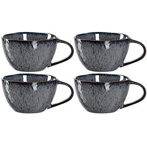 Leonardo Matera 018586 filiżanki do kawy, zestaw 4 kubków ceramicznych, nadają się do mycia w zmywarce, 4 kubki z kamionki, szare, 290 ml Leonardo Matera 018586 filiżanki do kawy, zestaw 4 kubków ceramicznych, nadają się do mycia w zmywarce, 4 kubki z kamionki, szare, 290 ml