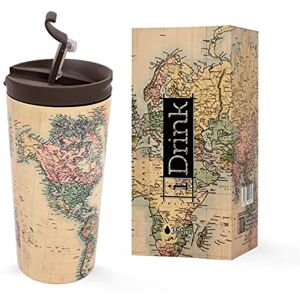I-TOTAL I-Drink Kubek termiczny ze stali podwójnej ściany 500 ml zdobiony (Mapy) I-TOTAL I-Drink Kubek termiczny ze stali podwójnej ściany 500 ml zdobiony (Mapy)