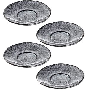 Leonardo HOME 018590 MATERA ceramiczny spodek 15 cm antracyt zestaw 4 sztuk, ceramika Leonardo HOME 018590 MATERA ceramiczny spodek 15 cm antracyt zestaw 4 sztuk, ceramika