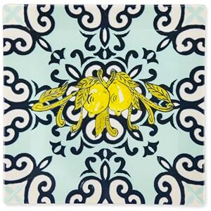 Excelsa Amalfi zestaw 6 talerzy ceramicznych, motyw śródziemnomorski żółty i niebieski, 24 x 24 cm Excelsa Amalfi zestaw 6 talerzy ceramicznych, motyw śródziemnomorski żółty i niebieski, 24 x 24 cm
