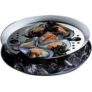 MEPRA 22 cm okrągła miska ze stali nierdzewnej z grillem, srebrna MEPRA 22 cm okrągła miska ze stali nierdzewnej z grillem, srebrna