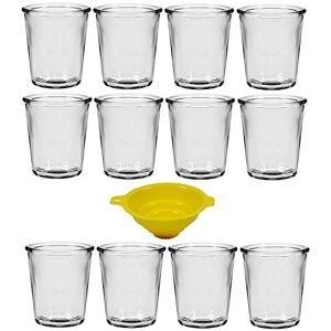 mikken 12 małych słoików deserowych / szklanek 65 ml do Amuse Bouche, gueule, deserów, przekąsek itp. W zestawie lejek do napełniania mikken 12 małych słoików deserowych / szklanek 65 ml do Amuse Bouche, gueule, deserów, przekąsek itp. W zestawie lejek do napełniania