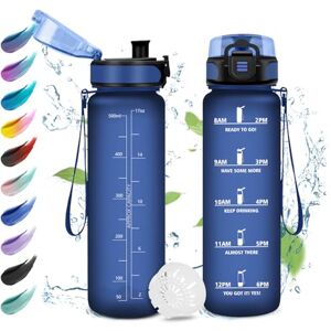 KollyKolla Butelka na wodę o pojemności 500 ml, odporna na wycieki, motywacyjna butelka z filtrem, sportowa butelka na wodę ze znacznikiem czasu, butelka dla dzieci, kemping, szkoła, biuro KollyKolla Butelka na wodę o pojemności 500 ml, odporna na wycieki, motywacyjna butelka z filtrem, sportowa butelka na wodę ze znacznikiem czasu, butelka dla dzieci, kemping, szkoła, biuro