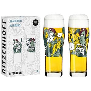 RITZENHOFF 3781003 Szklanka uniwersalna 600 ml seria czas użytkowania nr 3, 2 szt. z dopasowanym motywem Made in Germany RITZENHOFF 3781003 Szklanka uniwersalna 600 ml seria czas użytkowania nr 3, 2 szt. z dopasowanym motywem Made in Germany