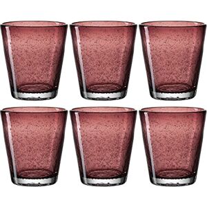 Leonardo Burano 034761 kubek w kształcie małego fioletu, 6 sztuk, 330 ml, ręcznie wykonane, fioletowe szkło piankowe Leonardo Burano 034761 kubek w kształcie małego fioletu, 6 sztuk, 330 ml, ręcznie wykonane, fioletowe szkło piankowe