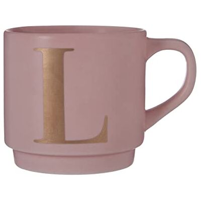 Premier Housewares Signet Pink L Letter Mug Premier Housewares Signet Pink L Letter Mug