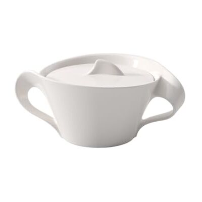 Villeroy & Boch Villeroy und Boch NewWave cukiernica z pokrywką, zakrzywiony uchwyt, porcelana premium, nadaje się do mycia w zmywarce i używania w kuchence mikrofalowej, biała, 260 ml Villeroy & Boch Villeroy und Boch NewWave cukiernica z pokrywką, zakrzywiony uchwyt, porcelana premium, nadaje się do mycia w zmywarce i używania w kuchence mikrofalowej, biała, 260 ml