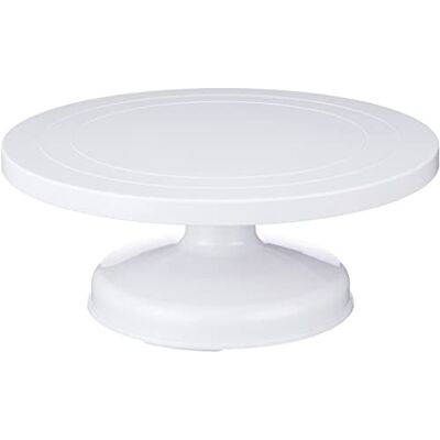 IBILI 789301 patera na torty/ciasto obrotowa/wysokość 31 cm z tworzywa sztucznego, biała, 31 x 31 x 12,5 cm IBILI 789301 patera na torty/ciasto obrotowa/wysokość 31 cm z tworzywa sztucznego, biała, 31 x 31 x 12,5 cm