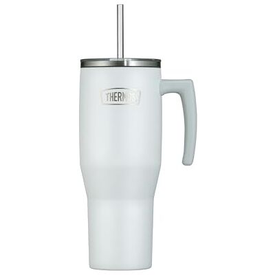 Thermos Refreshing Series kubek izolacyjny 1,1 l, biały, matowy, ze słomką i uchwytem, do podróży, pracy lub domu, neutralna smakowo stal nierdzewna z podwójnymi ściankami Thermos Refreshing Series kubek izolacyjny 1,1 l, biały, matowy, ze słomką i uchwytem, do podróży, pracy lub domu, neutralna smakowo stal nierdzewna z podwójnymi ściankami