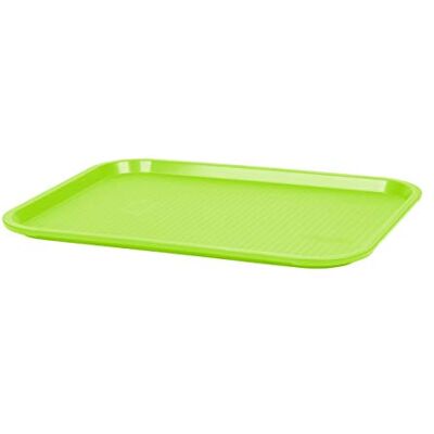 Grunwerg P-1216G/6 zestaw 6 plastikowych tac fast food, prostokątne, zielone, 40 cm x 12 Grunwerg P-1216G/6 zestaw 6 plastikowych tac fast food, prostokątne, zielone, 40 cm x 12