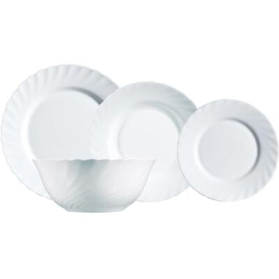 Luminarc Porcelanowy zestaw obiadowy 19 sztuk kuchnia zastawa stołowa serwis talerz ceramiczny Luminarc Porcelanowy zestaw obiadowy 19 sztuk kuchnia zastawa stołowa serwis talerz ceramiczny