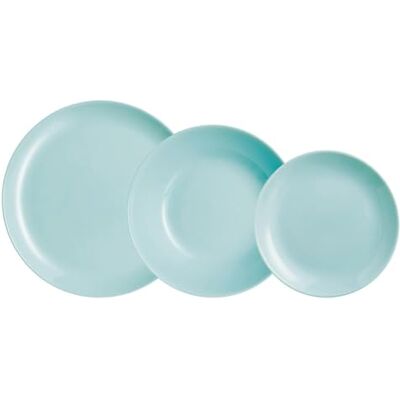 Luminarc Diwali Turkusowy Opal 18 sztuk 6 osób Turkusowy Luminarc Diwali Turkusowy Opal 18 sztuk 6 osób Turkusowy