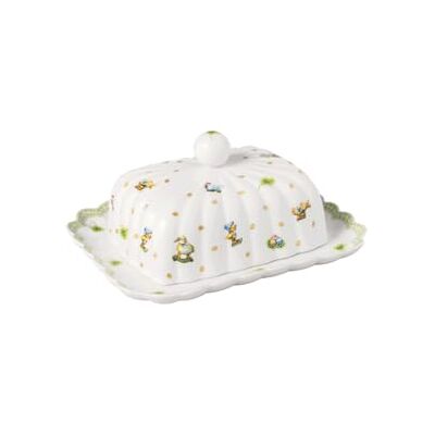 Villeroy & Boch – Easter Delight maselniczka, porcelana Premium, nostalgiczne motywy wielkanocne, złote detale, ozdobny pojemnik na masło i pasty do pieczywa Villeroy & Boch – Easter Delight maselniczka, porcelana Premium, nostalgiczne motywy wielkanocne, złote detale, ozdobny pojemnik na masło i pasty do pieczywa