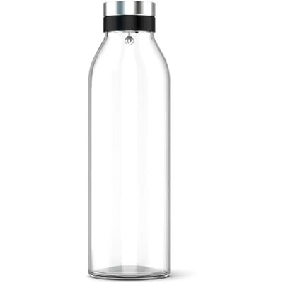Emsa N41606 Flow Bottle szklana karafka 1,3 litra automatyczna klapka ze stali nierdzewnej nalewak nadaje się do mycia w zmywarce szkło dmuchane ustnie stylowy kształt butelki Emsa N41606 Flow Bottle szklana karafka 1,3 litra automatyczna klapka ze stali nierdzewnej nalewak nadaje się do mycia w zmywarce szkło dmuchane ustnie stylowy kształt butelki
