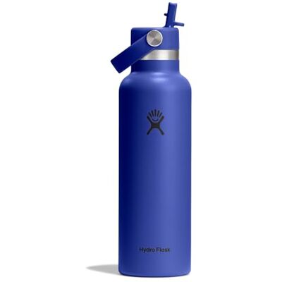Hydro Flask Standardowy zakrętka ze słomką o pojemności 621 ml – stal nierdzewna, szczelna, kompatybilna z uchwytem na kubek – izolowana zimna 24 godziny – niebieski Capri Blue Hydro Flask Standardowy zakrętka ze słomką o pojemności 621 ml – stal nierdzewna, szczelna, kompatybilna z uchwytem na kubek – izolowana zimna 24 godziny – niebieski Capri Blue