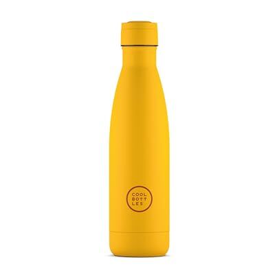 Cool Bottles Stainless Steel Water Bottle 500 ml Vivid Yellow 26,5 x 7 cm szczelna butelka termiczna zimne napoje 36 godzin i gorące 18 godzin technologia Triple-Cool BPA Free Cool Bottles Stainless Steel Water Bottle 500 ml Vivid Yellow 26,5 x 7 cm szczelna butelka termiczna zimne napoje 36 godzin i gorące 18 godzin technologia Triple-Cool BPA Free