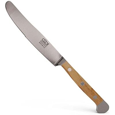 Güde Solingen Nóż stołowy, kuty, 12 cm, drewno oliwne, ALPHA-OLIVE podwójny trzpień, Ręcznie robiony w Niemczech Güde Solingen Nóż stołowy, kuty, 12 cm, drewno oliwne, ALPHA-OLIVE podwójny trzpień, Ręcznie robiony w Niemczech